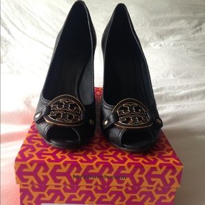 Tory Burch Black Wedges (9.5)